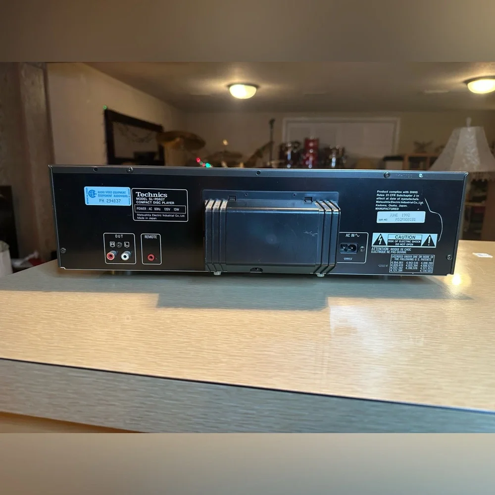 Technics SL-PD627 Compact Disc Changer - 5 Disc -  Black - Tested *NEW BELTS* - Picture 7 of 9